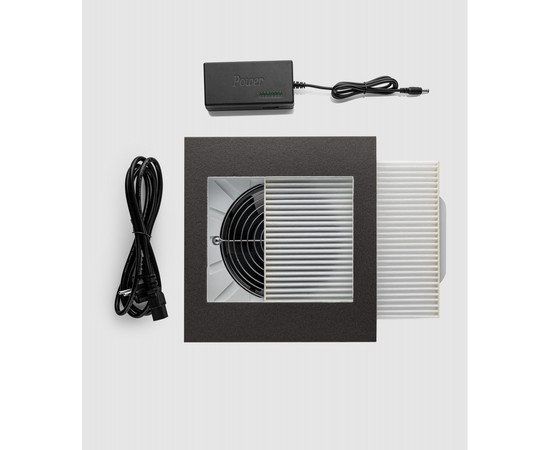 Изображение 4 Вытяжка для маникюра встраиваемая с фильтром Air Max VF 12 Plus с белой стальной панелью, 60 Вт