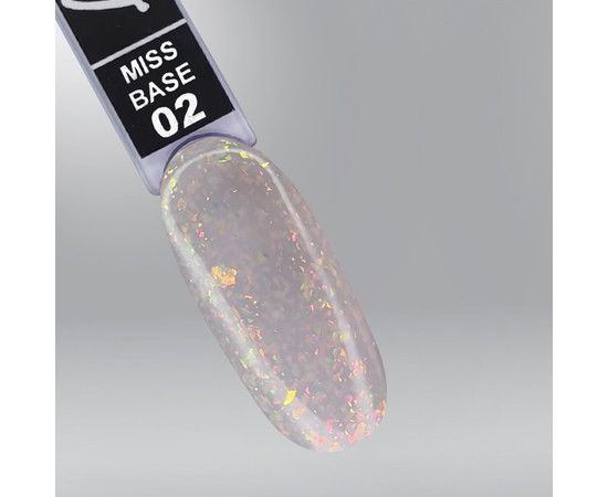 Изображение 2 Камуфлирующая база LUXTON Miss Base №002 бледный молочно-бежево-розовый с поталью, 15 мл, Объем (мл, г): 15, Цвет: 002