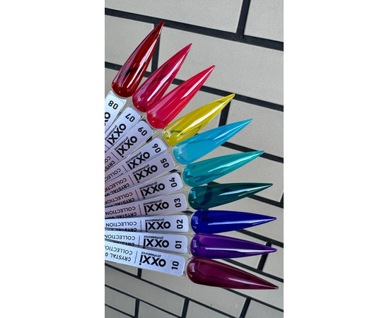 Зображення 4 Вітражний гель-лак Oxxi Professional Crystal Glass №04, 10 мл, Об'єм (мл, г): 10, Колір: 04