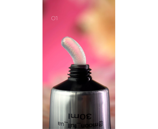 Зображення 2 Полігель для нарощування нігтів Moon Full Poly Gel №01 прозорий, 30 мл, Об'єм (мл, г): 30, Колір: 01