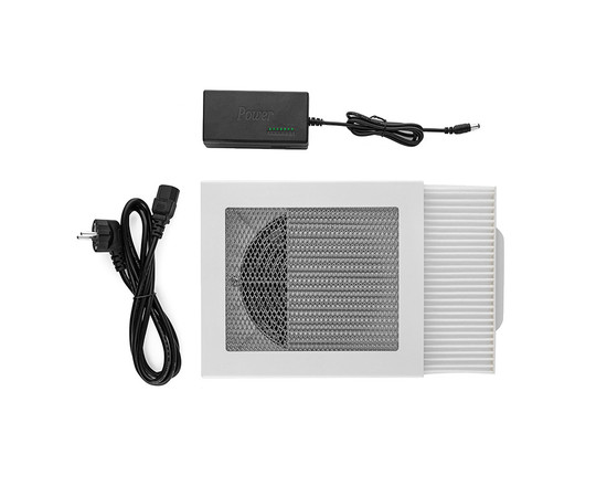 Изображение 3 Вытяжка для маникюра с фильтром Air Max NF 11 Plus белая сеточка, 60 Вт