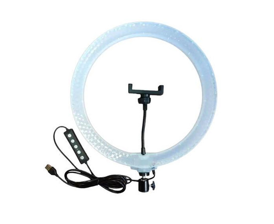 Изображение 4 Кольцевая селфи лампа RGB Diamond Crystal 3D-26 см. (цветная) на 15 Вт. со штативом и держателем, на USB