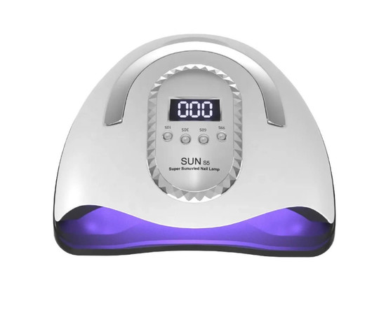 Изображение 2 Универсальная UV/LED лампа Sun S5 для сушки гель лака (с дисплеем, сьемное дно), 280 Вт. Белый