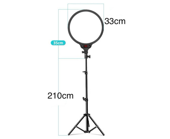 Зображення 2 Світлодіодна LED-панель ZL-QP330 – 33см. (Кільцева лампа) для студійного освітлення, на штативі 210см., 24 Вт.
