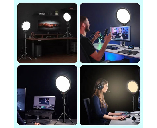 Зображення 4 Світлодіодна LED-панель ZL-QP330 – 33см. (Кільцева лампа) для студійного освітлення, на штативі 210см., 24 Вт.