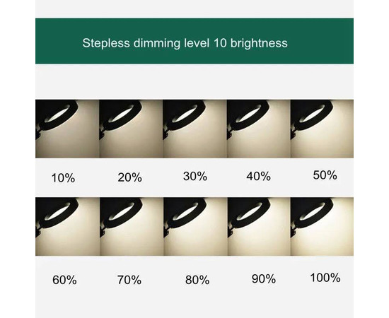 Изображение 3 Настольная LED лампа-лупа FS-059 (х5 увеличение) на гибкой ножке черного цвета на струбцине, 12 Вт.