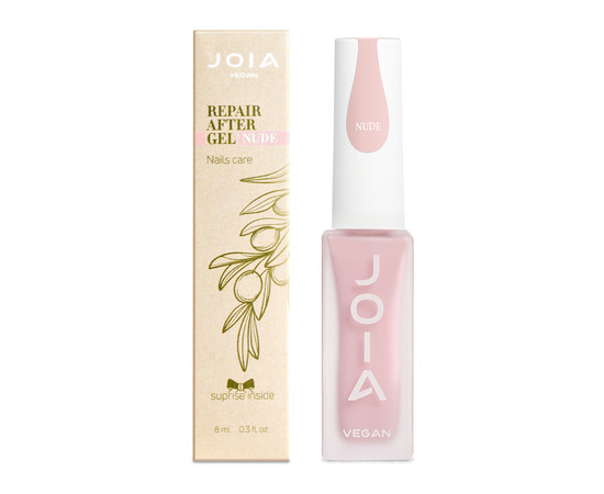 Изображение 2 Минерализованное средство для укрепления ногтей после гель-лака JOIA vegan Repair After Gel нюдовий, 8 мл