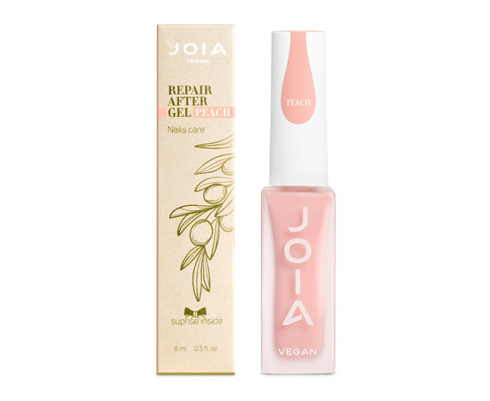 Изображение 2 Минерализованное средство для укрепления ногтей после гель-лака JOIA vegan Repair After Gel персиковый, 8 мл