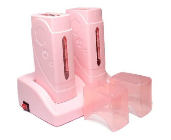 Зображення 2 Подвійний касетний воскоплав F4 (LOVE CRAZY) для депіляції, 40 Вт. Рожевий, Об'єм (мл, г): 100, Колір: Рожевий