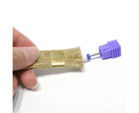 Изображение 8 Плоская жесткая щетка (2 см х 6 см) для чистки фрез (латунь)