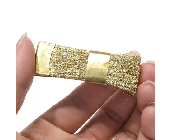 Изображение 6 Плоская жесткая щетка (2 см х 6 см) для чистки фрез (латунь)