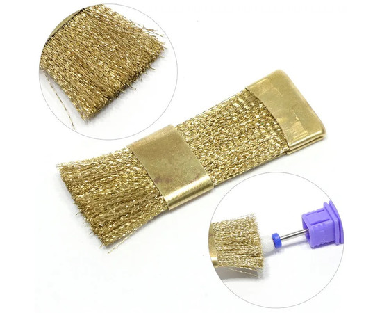 Изображение 2 Плоская жесткая щетка (2 см х 6 см) для чистки фрез (латунь)