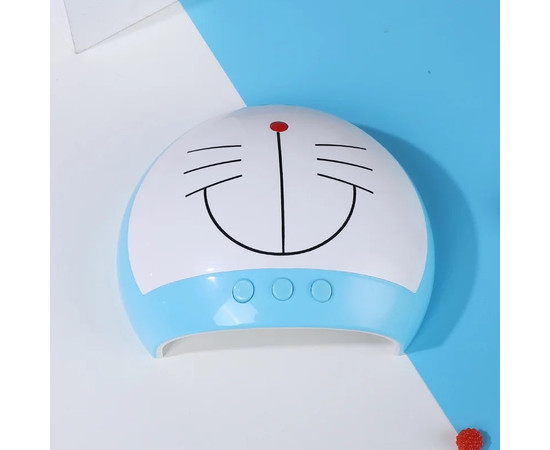 Зображення 6 UV/LED лампа "Мультяшний котик" BM-001 для манікюру та педикюру, 48 Вт Білий-блакитний