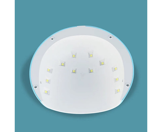 Зображення 4 UV/LED лампа "Мультяшний котик" BM-001 для манікюру та педикюру, 48 Вт Білий-блакитний