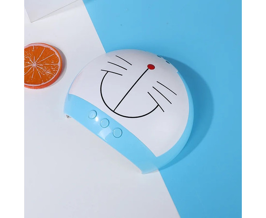 Зображення 2 UV/LED лампа "Мультяшний котик" BM-001 для манікюру та педикюру, 48 Вт Білий-блакитний