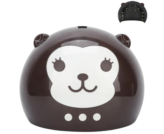 Зображення 4 UV/LED лампа для сушіння гель лаку "Мавпочка" для манікюру та педикюру, 36 Вт. Коричневий