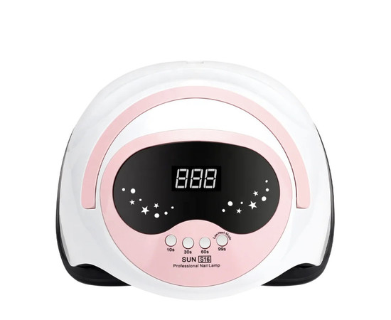 Зображення 2 SUN S16 на 168 Вт. - лампа для манікюру та педикюру (з таймером, дисплеєм та знімним дном) Рожевий