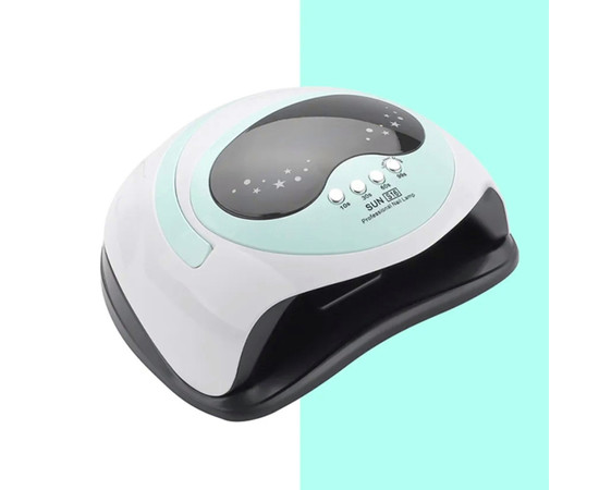 Зображення 2 SUN S16 на 168 Вт. - лампа для манікюру та педикюру (з таймером, дисплеєм та знімним дном) Блакитний