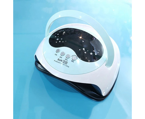 Зображення 3 SUN S16 на 168 Вт. - лампа для манікюру та педикюру (з таймером, дисплеєм та знімним дном) Блакитний