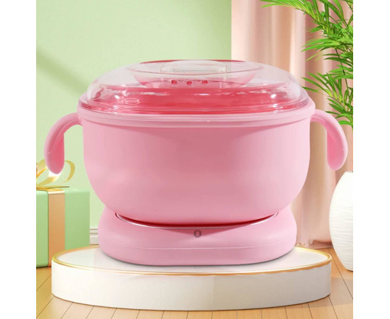 Изображение 5 Баночный воскоплав SS-001A с силиконовой чашей для депиляции на 400 мл. и 100 Вт. Розовый, Объем (мл, г): 400, Цвет: Розовый