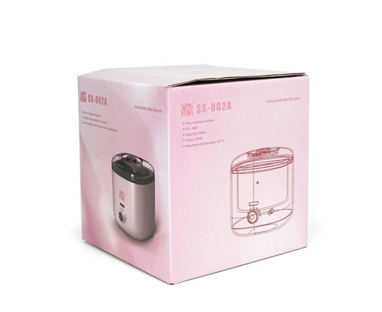 Зображення 6 Баночний воскоплав SS-002A з керамічною чашею для депіляції на 400 мл. та 100 Вт. Рожевий, Об'єм (мл, г): 400, Колір: Рожевий