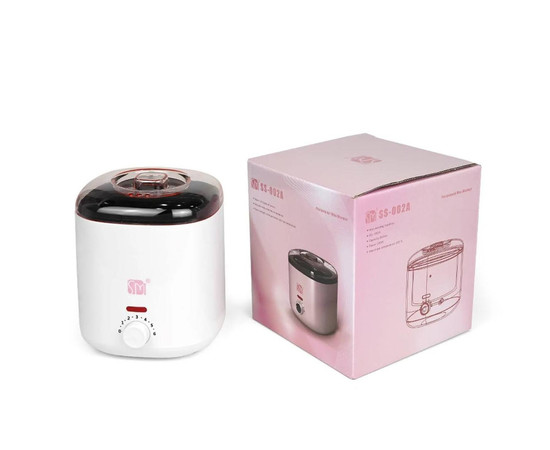 Изображение 6 Баночный воскоплав SS-002A с керамической чашей для депиляции - на 400 мл. и 100 Вт. Белый, Объем (мл, г): 400, Цвет: белый