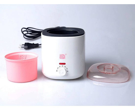 Изображение 9 Баночный воскоплав SS-002A с керамической чашей для депиляции - на 400 мл. и 100 Вт. Белый, Объем (мл, г): 400, Цвет: белый