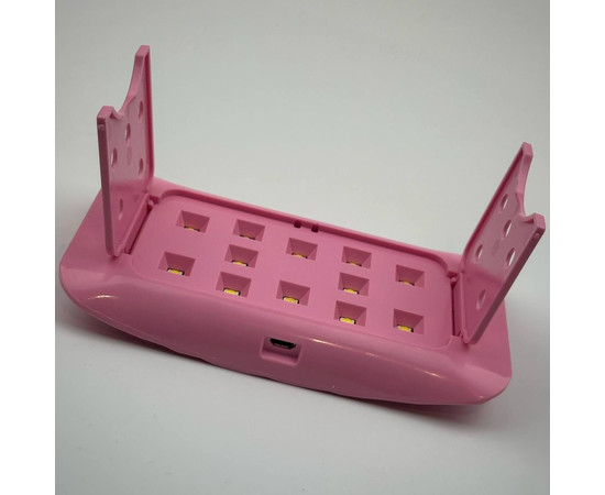 Изображение 3 Мини UV/LED лампа Sun Plus для сушки ногтей на USB (складная), 48 Вт. Розовый