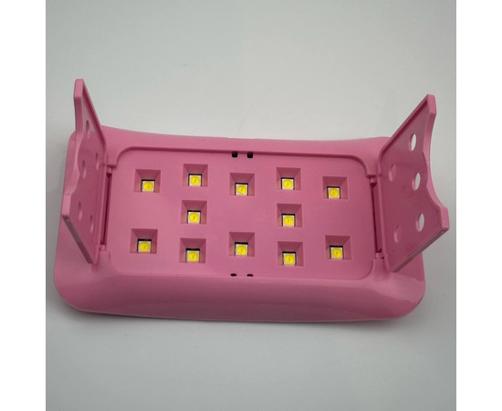 Изображение 4 Мини UV/LED лампа Sun Plus для сушки ногтей на USB (складная), 48 Вт. Розовый
