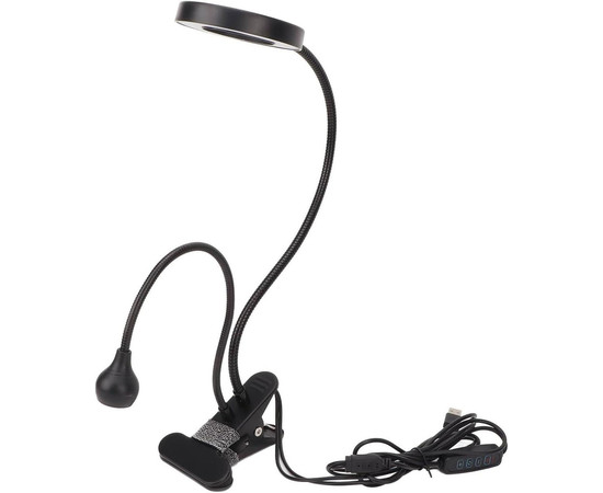 Зображення 5 Лампа FX-212 2в1: лампа для сушіння гелевих типс (5 Вт.) + лампа для освітлення (12 Вт.), на гнучкій ніжці, з ЮСБ