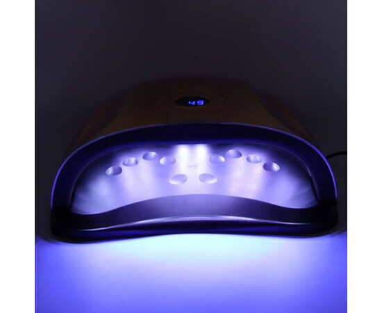 Изображение 5 UV/LED лампа T15 Chrom для маникюра и педикюра с дисплеем и таймером, 160 Вт. Синий с розовым