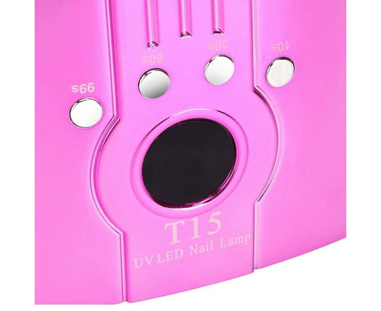 Зображення 4 UV/LED лампа T15 Chrom для манікюру та педикюру з дисплеєм та таймером, 160 Вт. Рожевий із зеленим