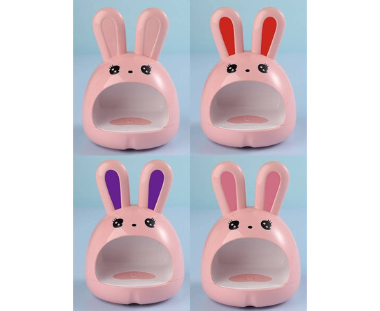 Зображення 5 Портативна міні лампа "Милий кролик" для сушіння нігтів, верхніх форм, гелевих типс, декору (на USB), 24 Вт. Рожевий