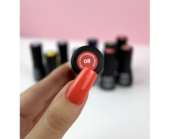 Зображення 2 Гель-лак для нігтів Siller Gel Polish Summer Kiss №08, 8 мл, Об'єм (мл, г): 8, Колір: 08