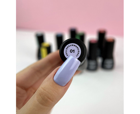 Зображення 2 Гель-лак для нігтів Siller Gel Polish Summer Kiss №01, 8 мл, Об'єм (мл, г): 8, Колір: 01