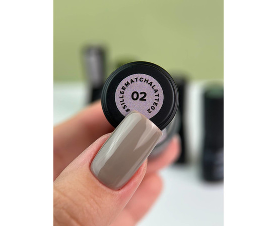 Зображення 2 Гель-лак для нігтів Siller Gel Polish Matcha Latte №02, 8 мл, Об'єм (мл, г): 8, Колір: 02
