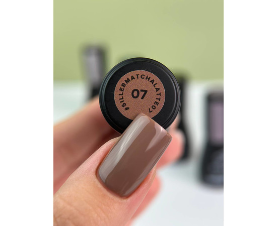 Зображення 2 Гель-лак для нігтів Siller Gel Polish Matcha Latte №07, 8 мл, Об'єм (мл, г): 8, Колір: 07