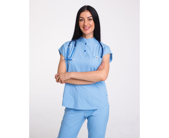 Зображення 7 Медичний костюм жіночий Сідней блакитний р. 40, "БІЛИЙ ХАЛАТ" 497-333-677, Розмір: 40, Цвет: блакитний