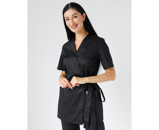 Изображение 3 Медицинский костюм женский Киото черный р. 50, "БЕЛЫЙ ХАЛАТ" 519-321-679, Размер: 50, Цвет: черный