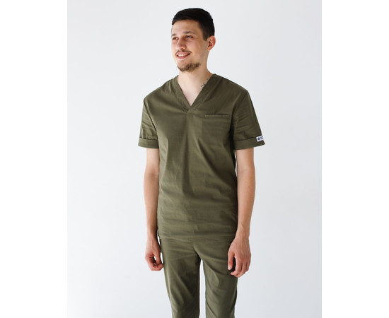 Зображення 3 Медичний костюм чоловічий Марсель хакі р. 56, "БІЛИЙ ХАЛАТ" 353-368-708, Розмір: 56, Цвет: хакі