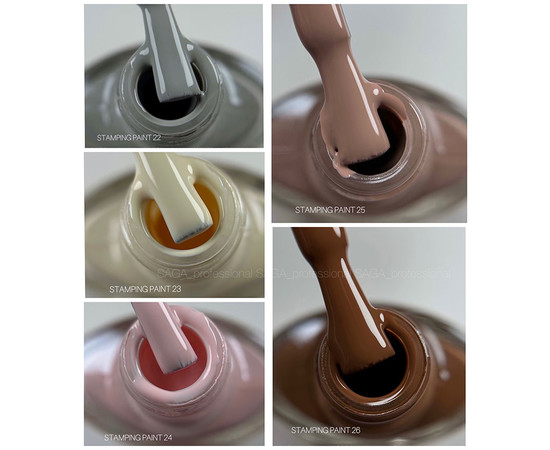Зображення 2 Лак-фарба для стемпінгу Saga Professional Stamping Paint №24 ніжно-рожевий, 8 мл, Колір: 24