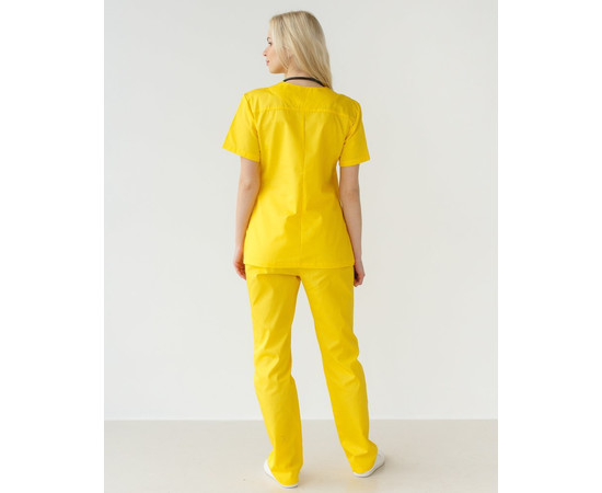 Зображення 2 Медична сорочка жіноча Топаз жовта р. 46, "БІЛИЙ ХАЛАТ" 164-397-705, Розмір: 46, Цвет: жовтий