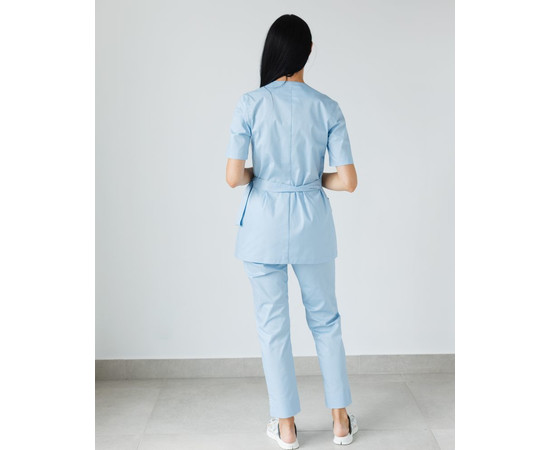 Зображення 2 Медичний костюм жіночий Кіото блакитний р. 52, "БІЛИЙ ХАЛАТ" 519-462-679, Розмір: 52, Цвет: лазурный