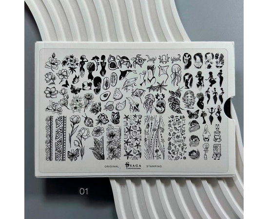 Зображення 2 Пластина для стемпінгу Saga Professional №01 Sea