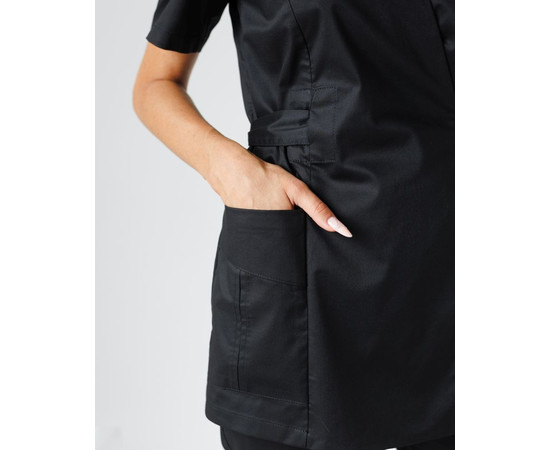 Изображение 6 Медицинский костюм женский Киото черный р. 50, "БЕЛЫЙ ХАЛАТ" 519-321-679, Размер: 50, Цвет: черный