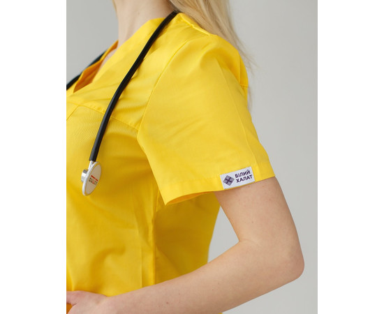 Зображення 5 Медична сорочка жіноча Топаз жовта р. 46, "БІЛИЙ ХАЛАТ" 164-397-705, Розмір: 46, Цвет: жовтий