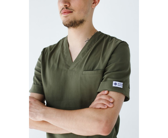 Зображення 4 Медичний костюм чоловічий Марсель хакі р. 50, "БІЛИЙ ХАЛАТ" 353-368-708, Розмір: 50, Цвет: хакі
