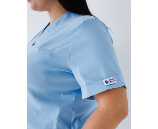 Зображення 5 Медичний костюм жіночий Марсель блакитний р. 56, "БІЛИЙ ХАЛАТ" 499-333-708, Розмір: 56, Цвет: блакитний