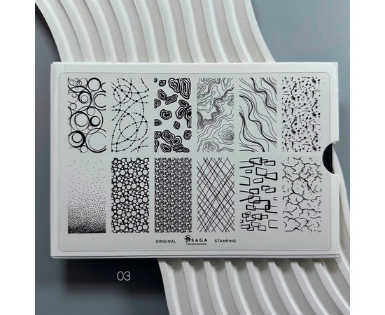 Зображення 2 Пластина для стемпінгу Saga Professional №03 Abstractions