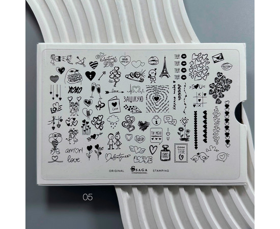 Изображение 2 Пластина для стемпинга Saga Professional №05 Love